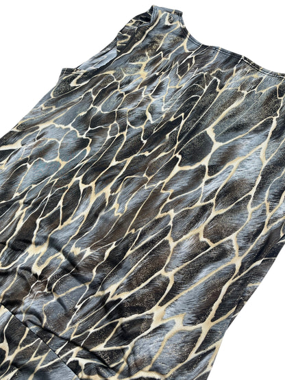 Y2K Dressbarn Top drapeado Animal Print - Talla M/L