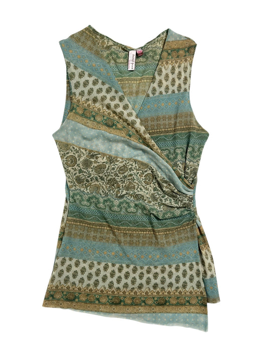 Y2K Sweet Pea Top Cruzado Estampado - Talla M/L