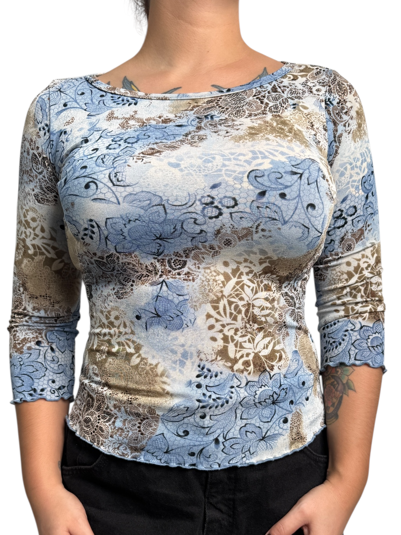 Y2K Byer Top Estampado Floral - Talla S/M