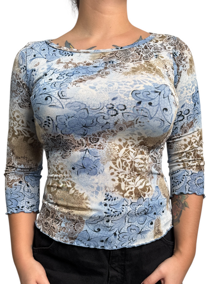Y2K Byer Top Estampado Floral - Talla S/M