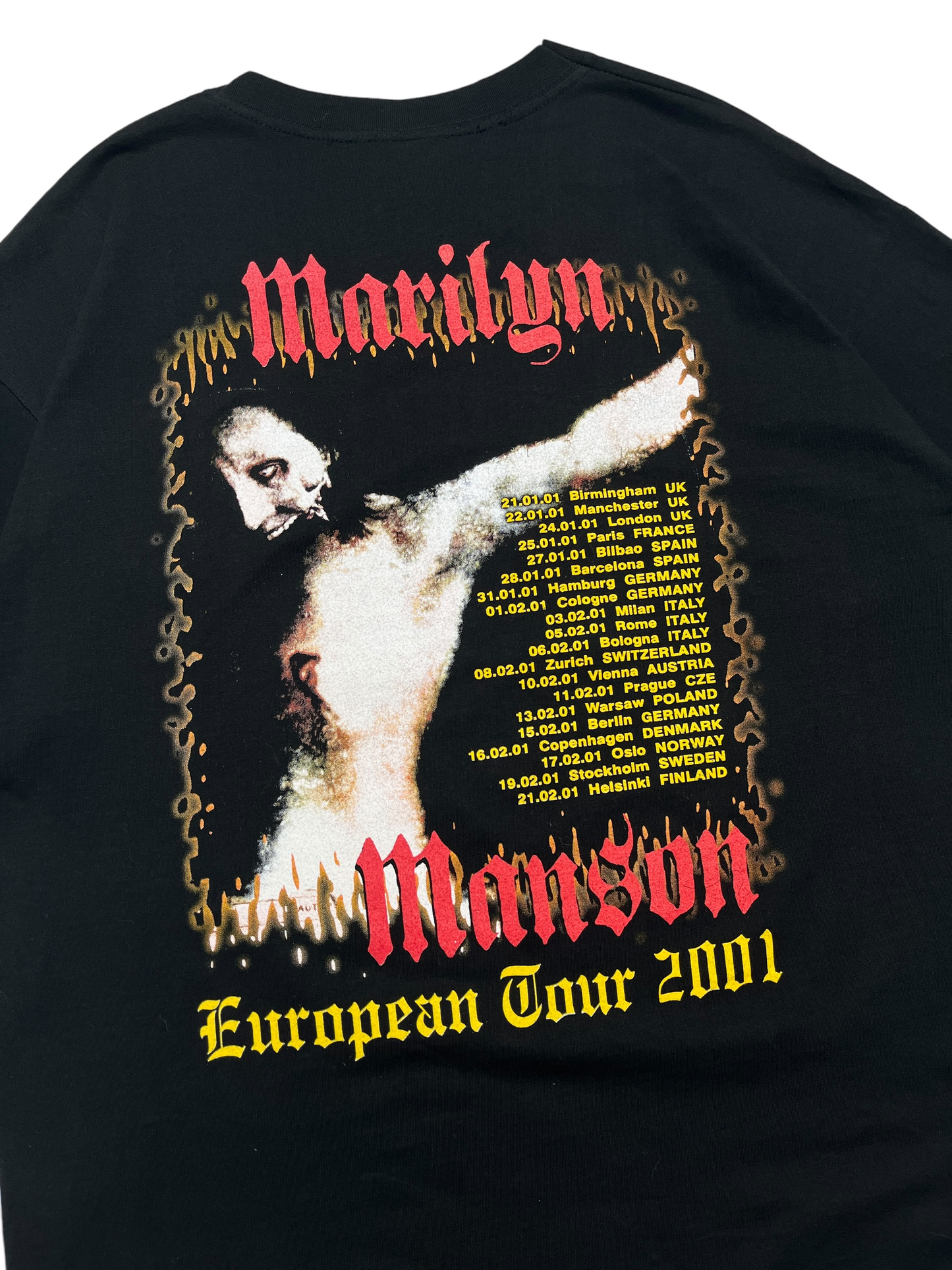 RARE 2001 Marilyn Manson European Tour T-shirt - Talla L