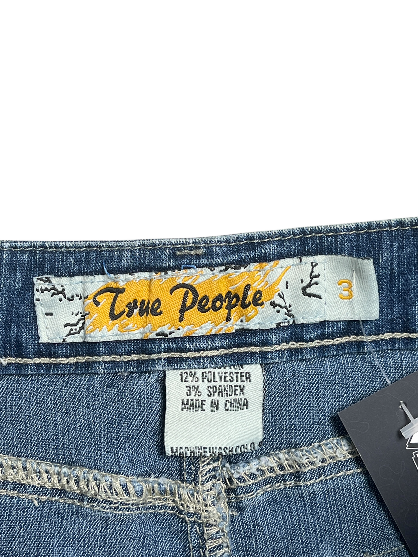 Y2K True People Denim Mini Falda - Talla XS