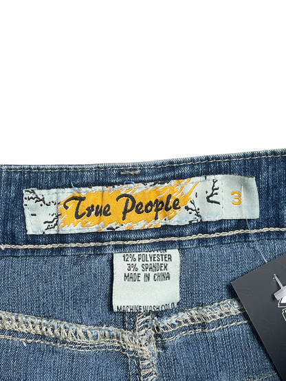 Y2K True People Denim Mini Falda - Talla XS