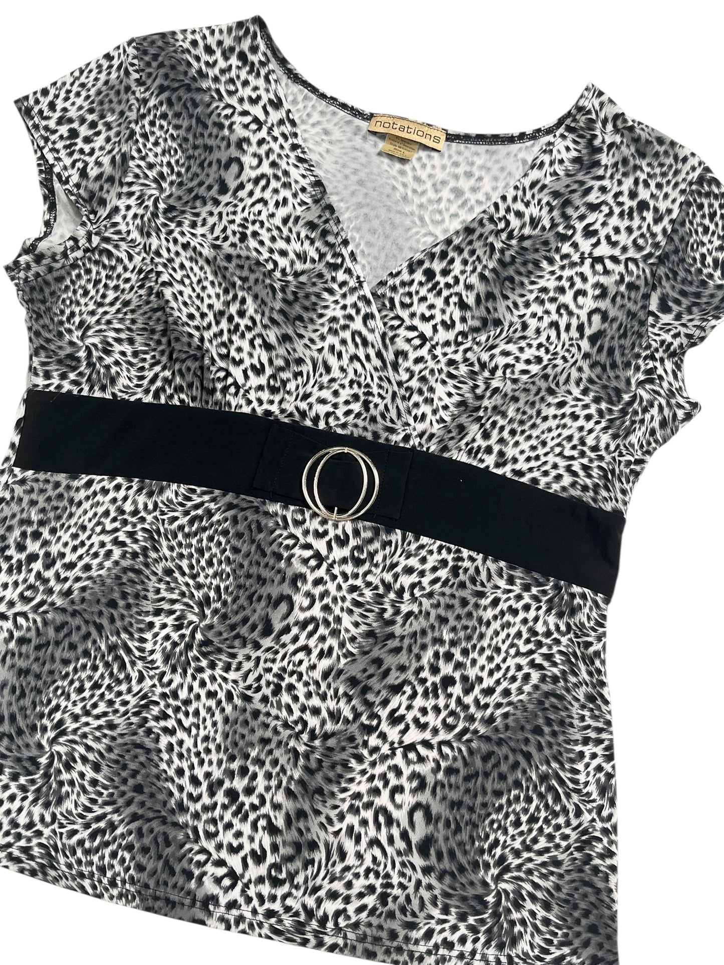 Y2K Notations Top Cruzado Animal Print - Talla L/XL