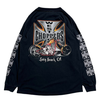1990s West Coast Choppers Manga Larga T-shirt - Talla L
