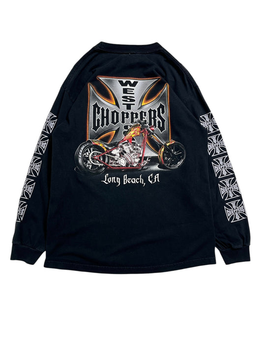 1990s West Coast Choppers Manga Larga T-shirt - Talla L