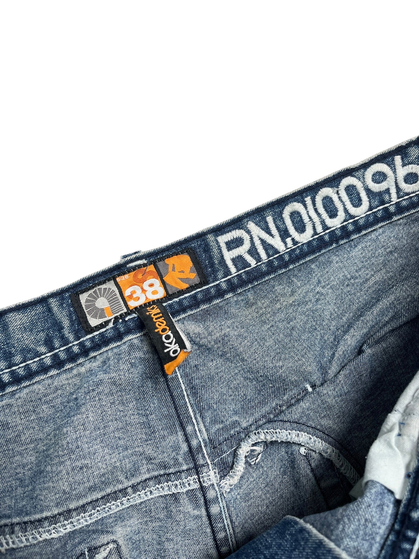 Y2K Akademiks Baggy Denim Pant Azul - Talla 38