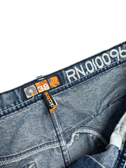 Y2K Akademiks Baggy Denim Pant Azul - Talla 38