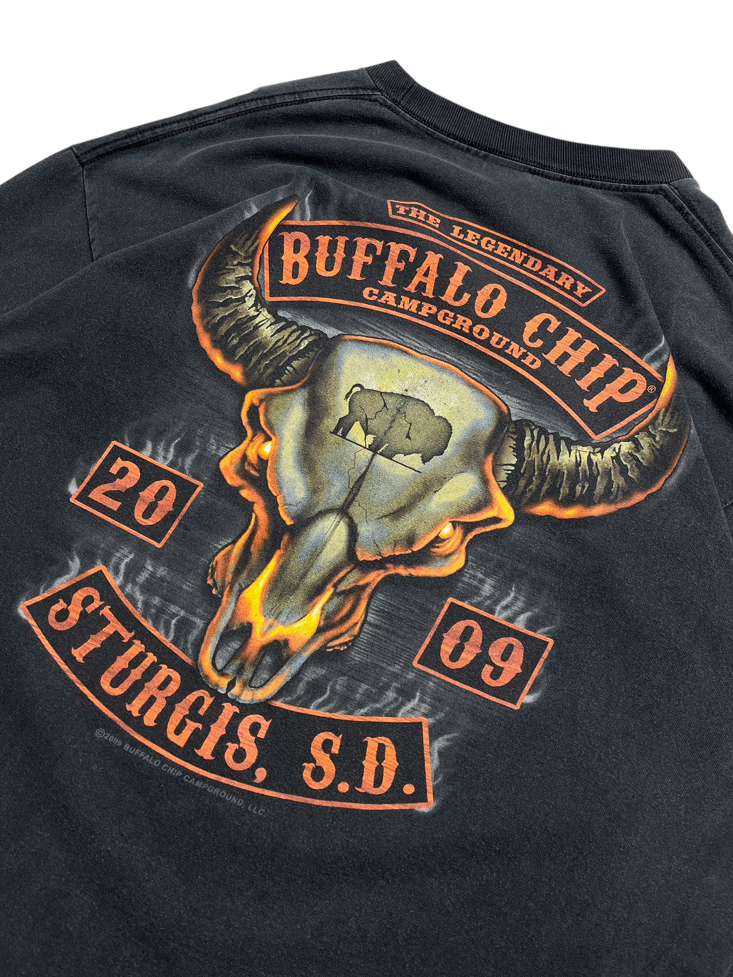 2009 Sturgis Buffalo Chip Manga Larga T-shirt - Talla XL