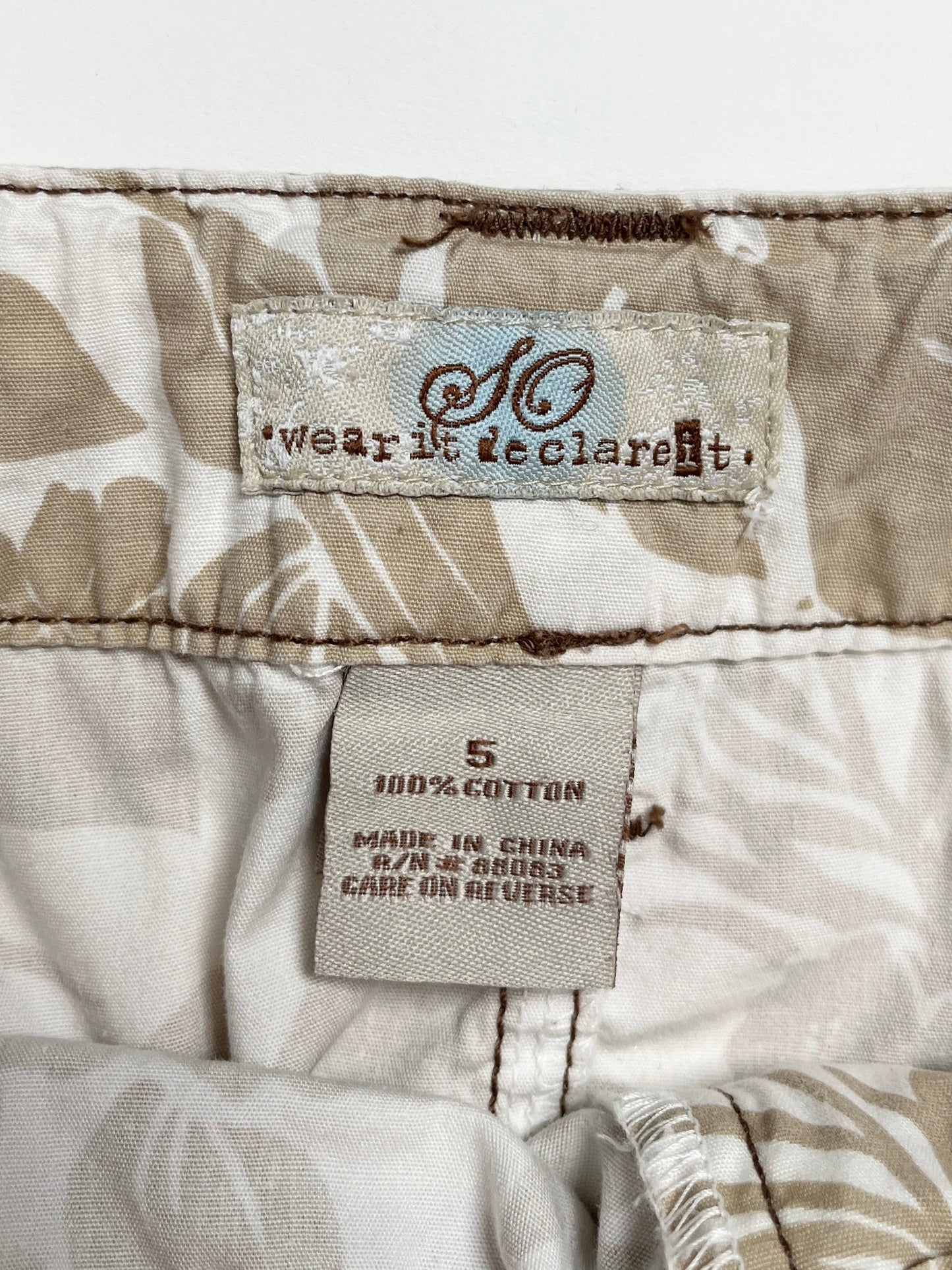Y2K So Mini Falda Cargo Floral - Talla S