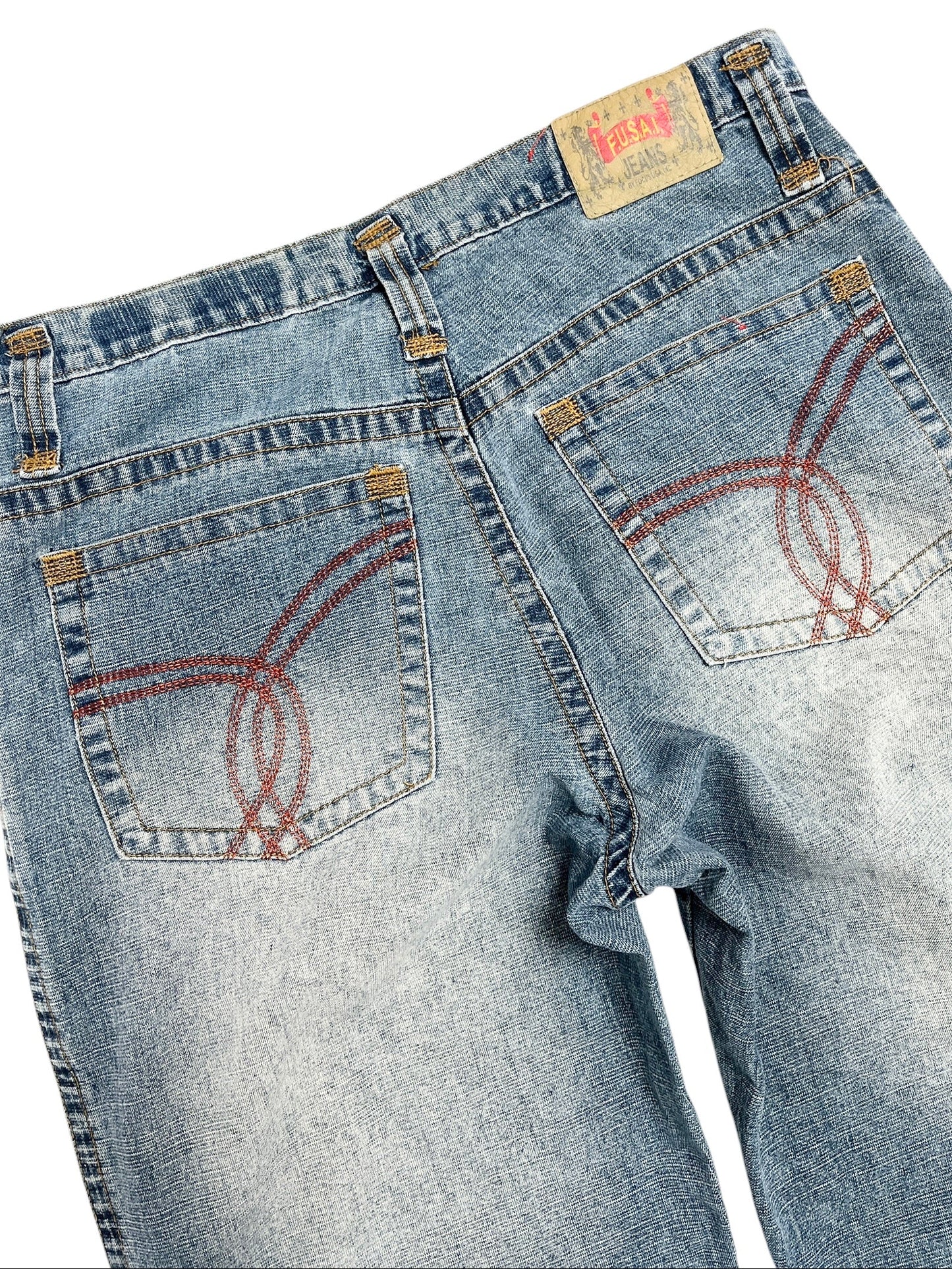 2000s F.U.S.A.I Denim Baggy Pant Azul- Talla 36