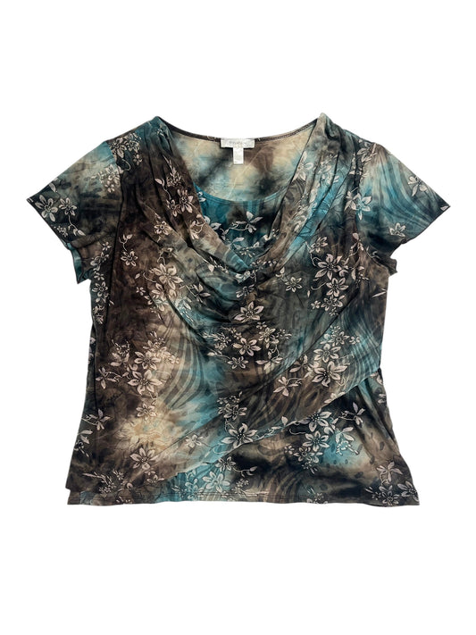 Y2K Dressbarn Blusa Cuello Drapeado - Talla XL Petite