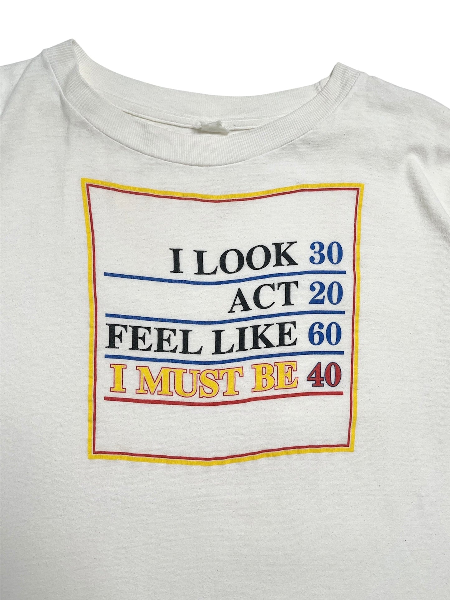 1990s Humor Edad t-shirt - Talla XL Boxy Fit