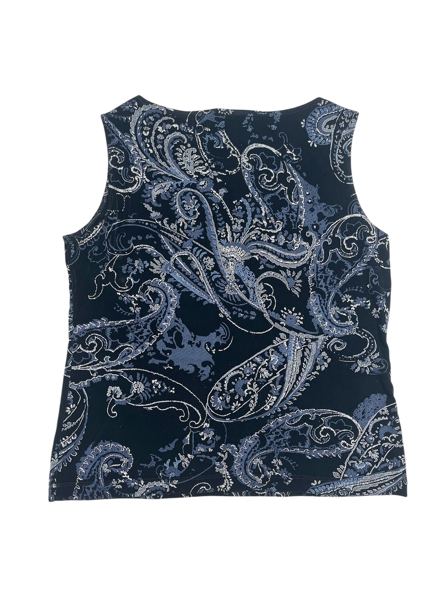 Y2K Chicos Top estampado azul con brillo - Talla L/XL