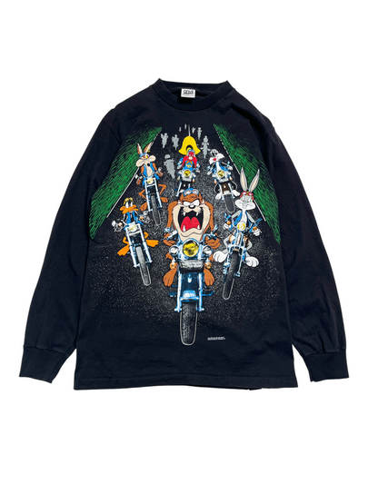 1993 Looney Tunes Thats All Folks t-shirt manga larga - Talla L