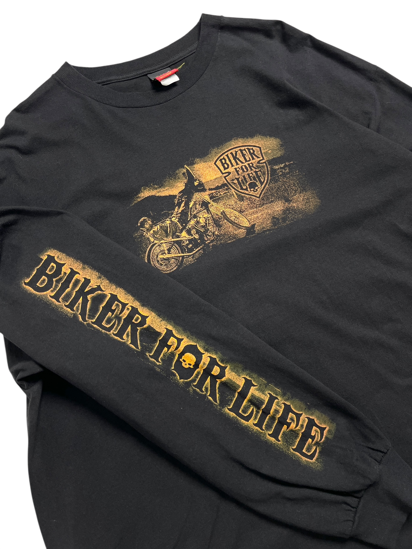 2000s Biker For Life Manga Larga T-shirt - Talla XXL