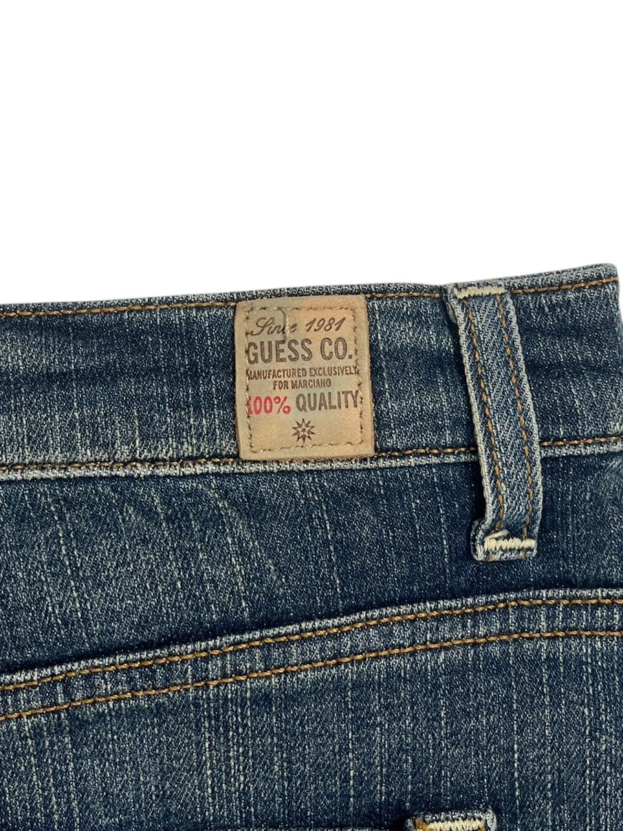 Y2K Guess Falda Denim Stretch Azul- Talla M