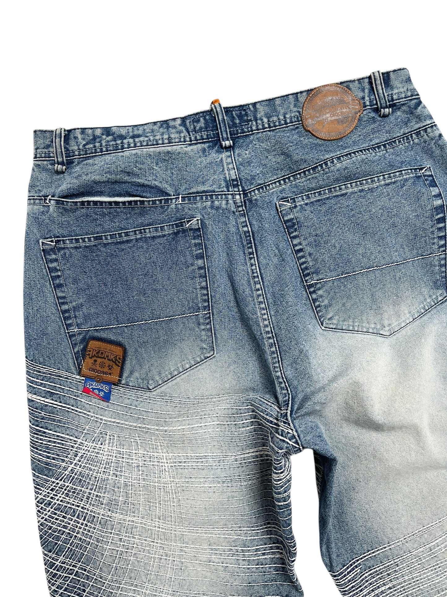 Y2K Akademiks Baggy Denim Pant Azul - Talla 38