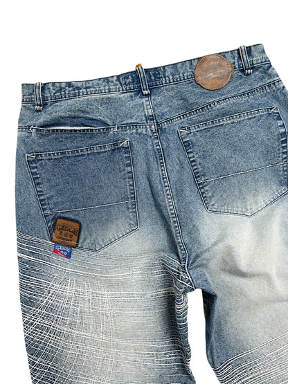 Y2K Akademiks Baggy Denim Pant Azul - Talla 38