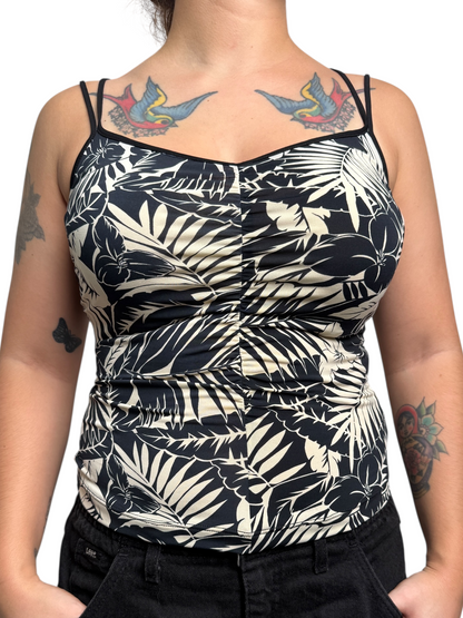 Y2K BCBG Maxazria Top Estampado Tropical - Talla S