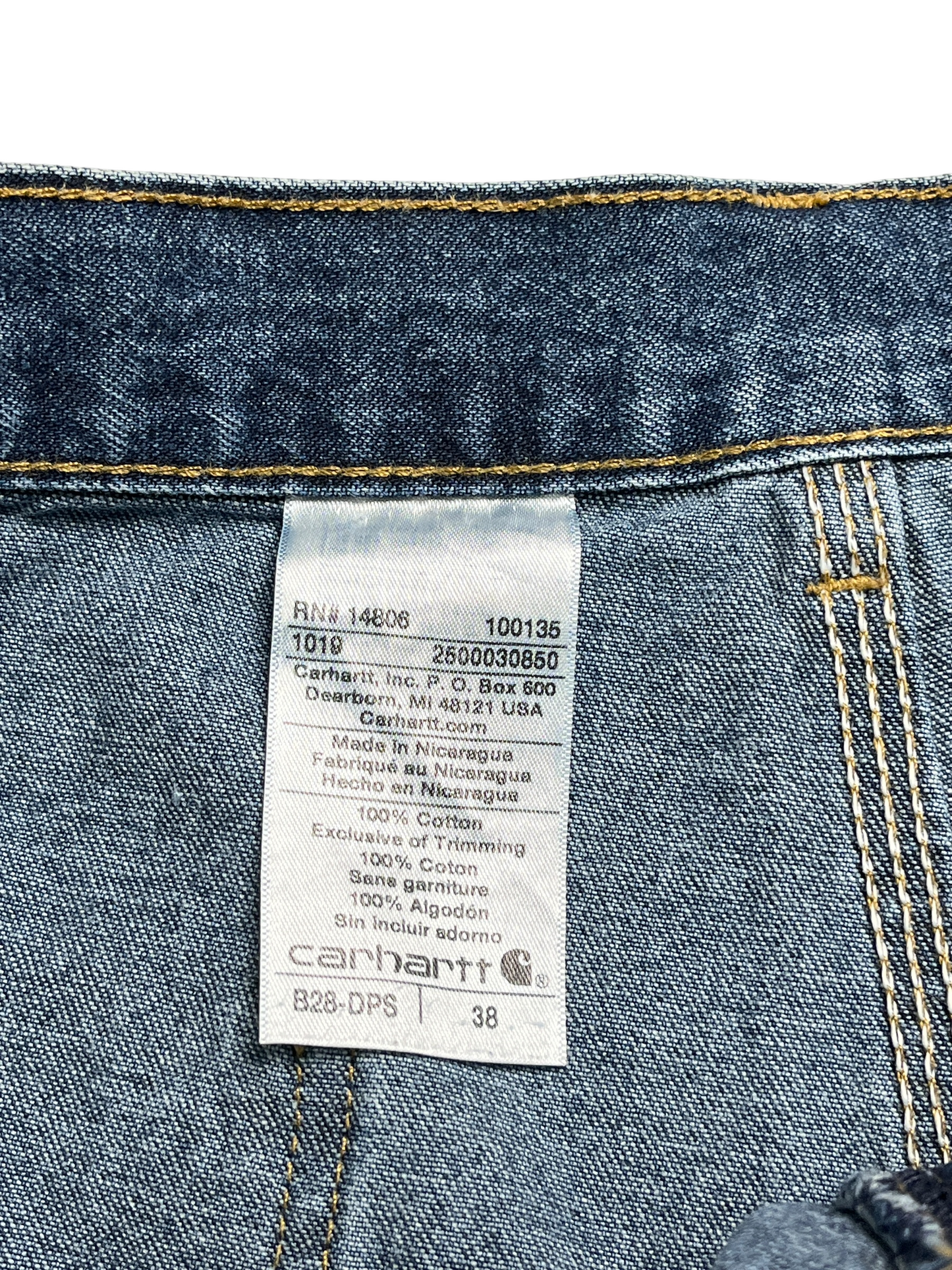 Carhartt Carpenter Denim Short Azul - Talla 38