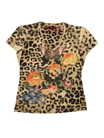 Y2K M By Amour Top animal print y mariposas - Talla S/M
