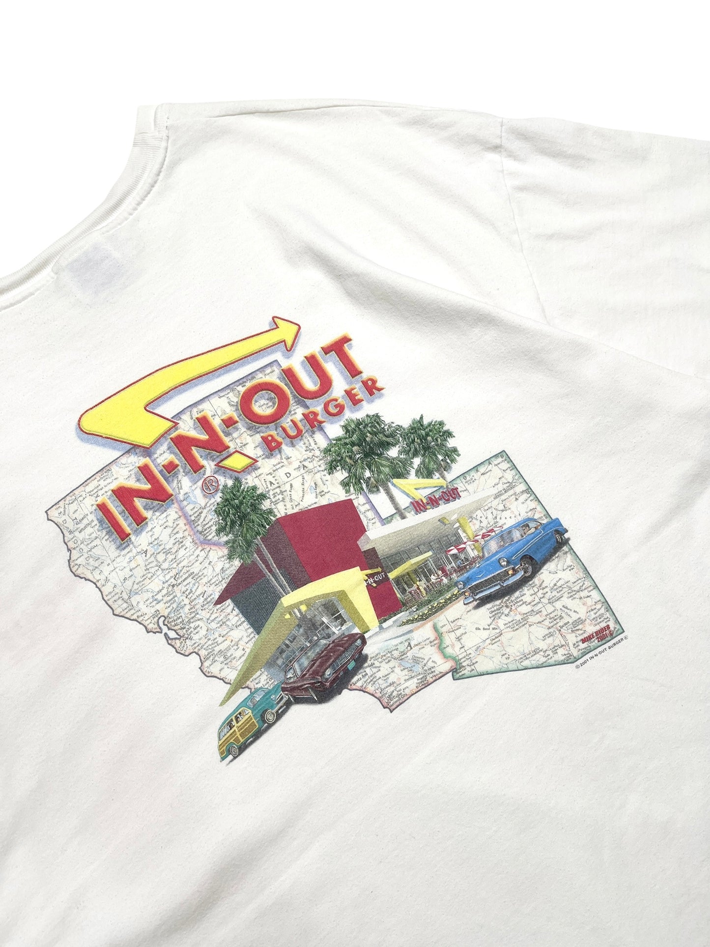 2001 In N Out Burger California Map t-shirt - Talla XXL