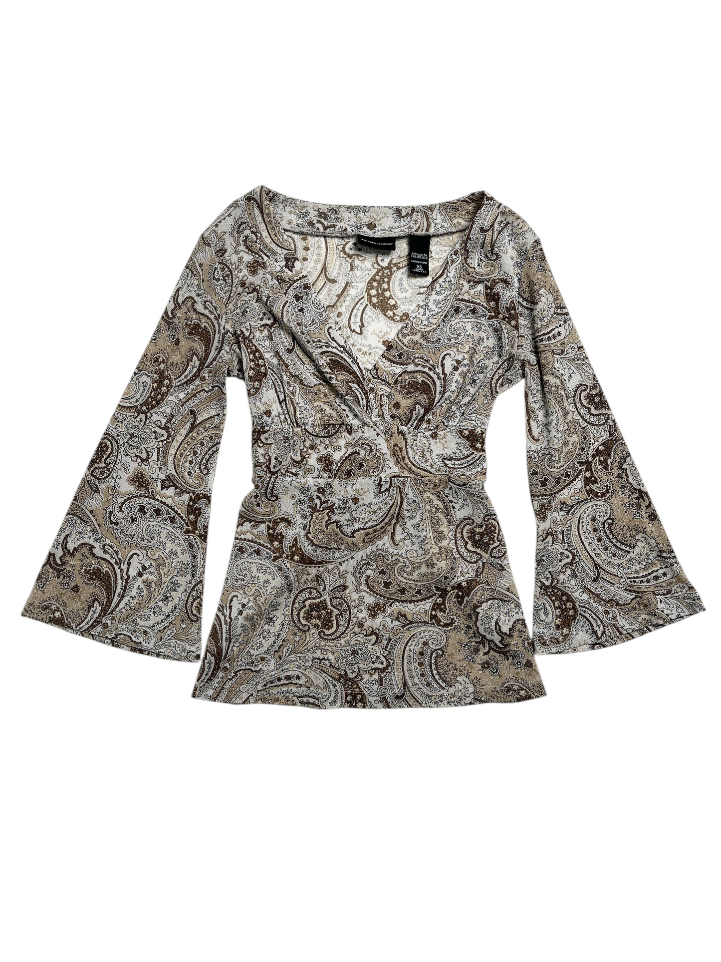 Y2K New York Company Top Manga Larga - Talla XS
