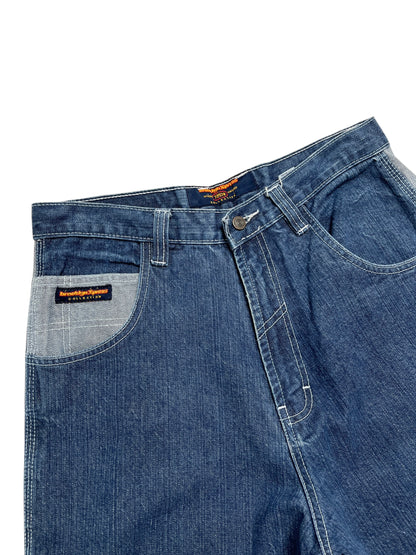 Y2K Brooklyn Xpress Denim Short Azul- Talla 32