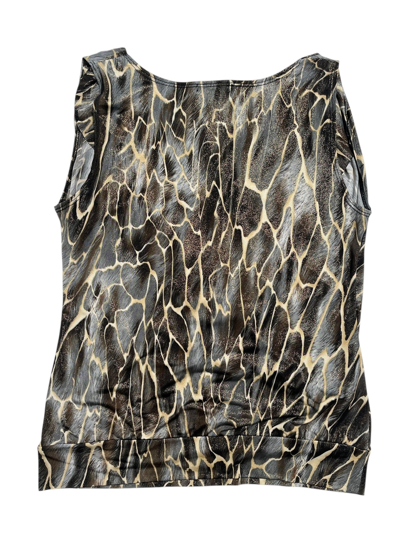Y2K Dressbarn Top drapeado Animal Print - Talla M/L