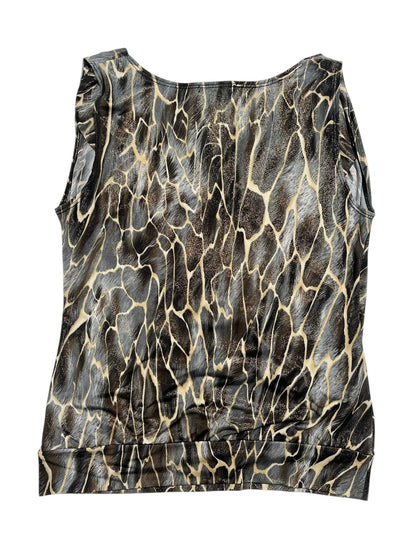 Y2K Dressbarn Top drapeado Animal Print - Talla M/L