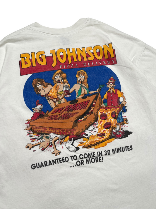 1993 Big Johnson Pizza Delivery T-shirt - Talla XL