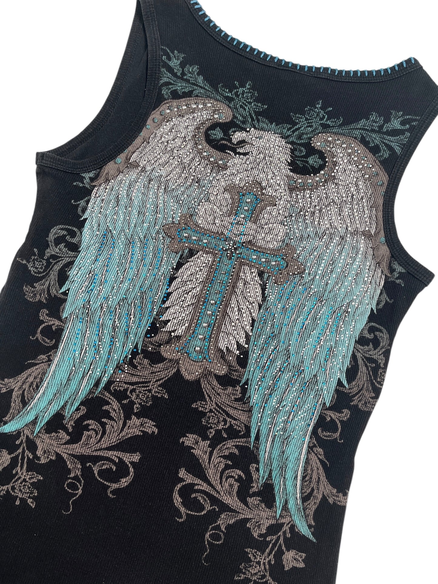 Y2K Vocal Top Tank Alas y Cruz - Talla M/L