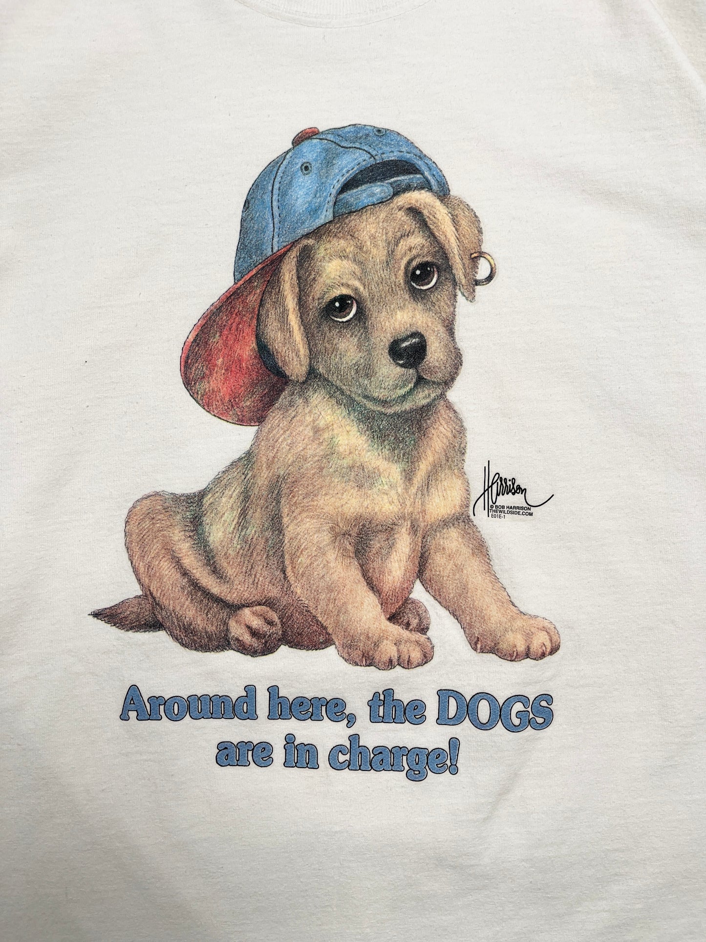 1990s Around here, the Dogs are in charge t-shirt - Talla L
