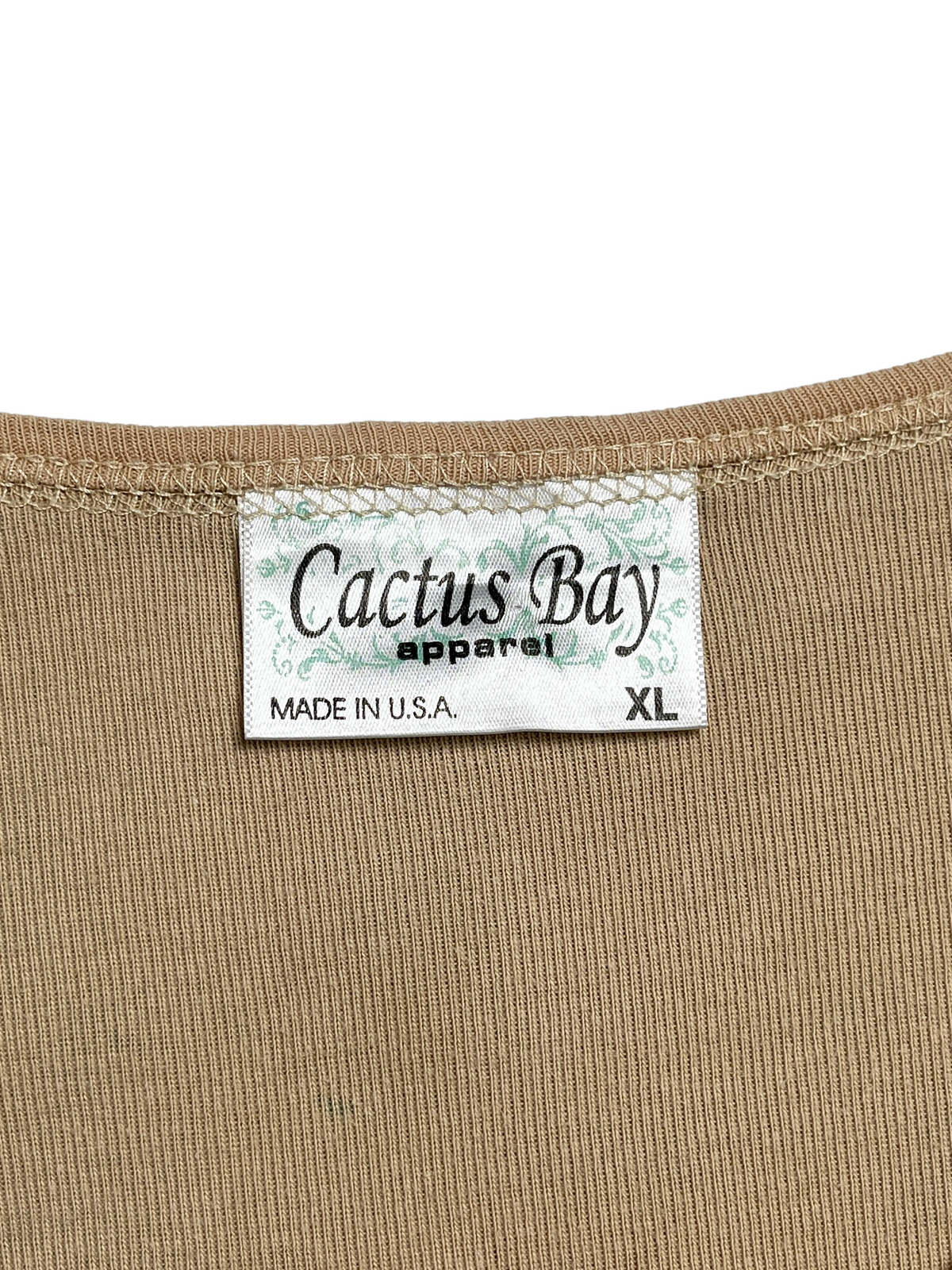 Y2K Cactus Bay Apparel manga 3/4 Top - Talla XL