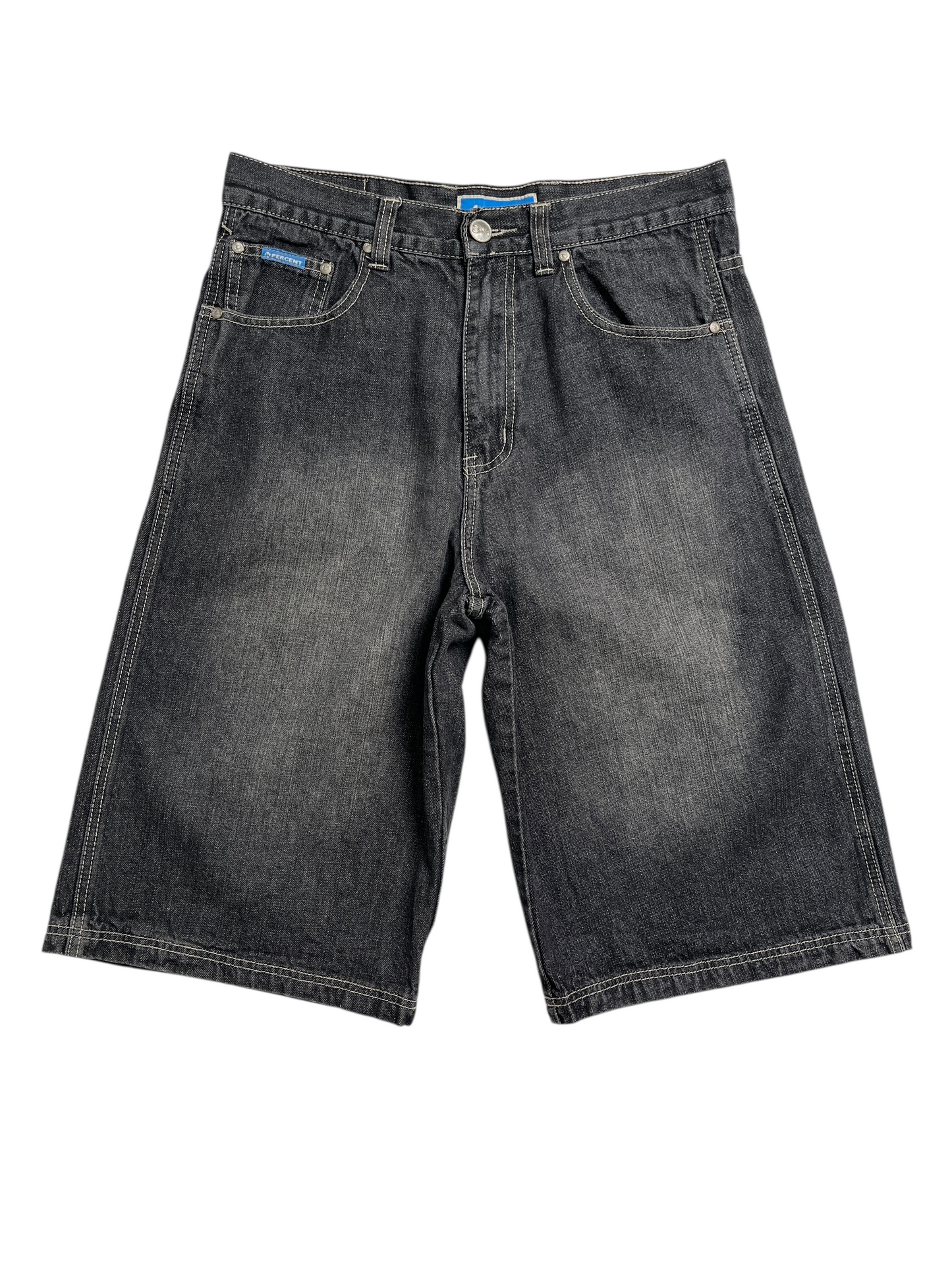 Y2K Percent Jorts Negro - Talla 33