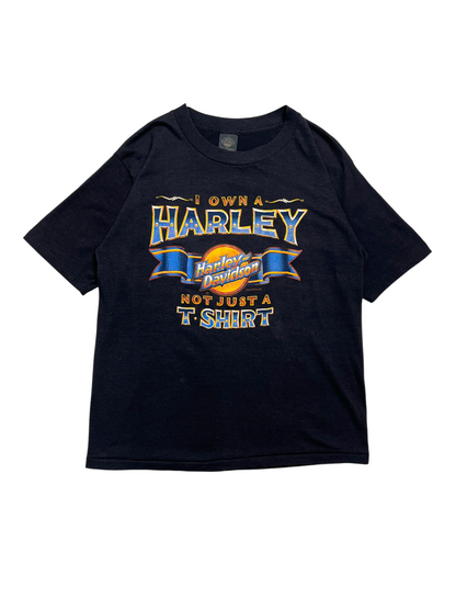 1980s Harley Davidson 3D Emblem T-shirt - Size L