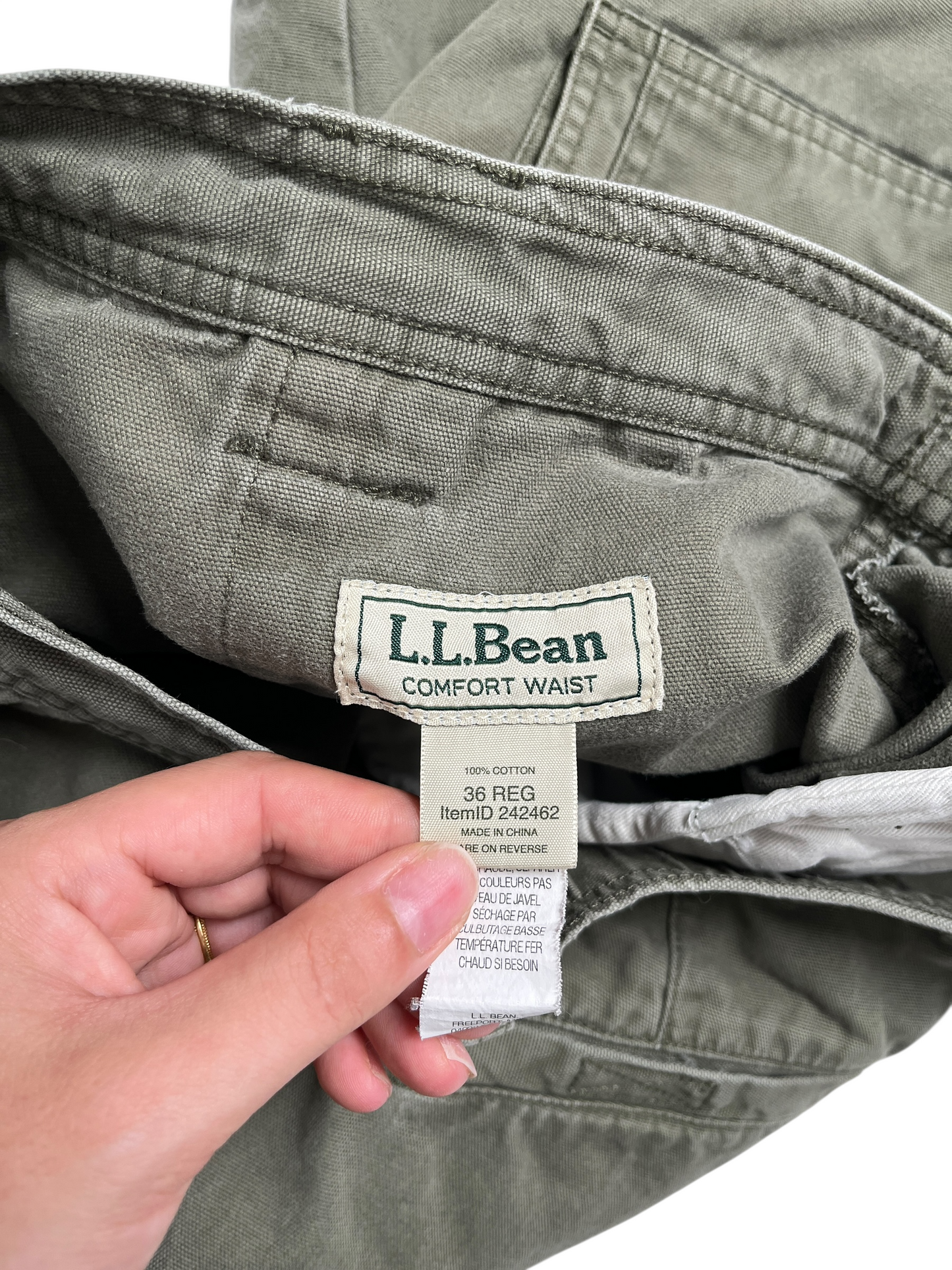 LL Bean Cargo Short Verde - Talla W36
