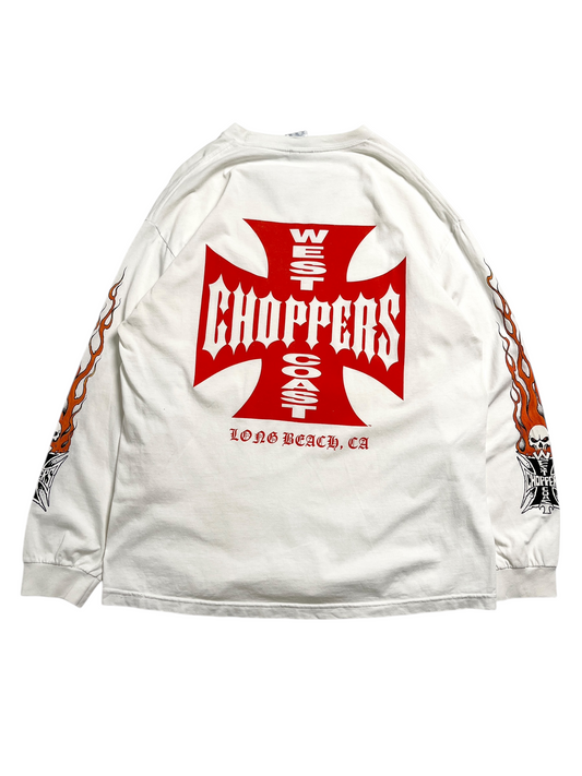 1990s West Coast Choppers Manga Larga T-shirt - Talla XL
