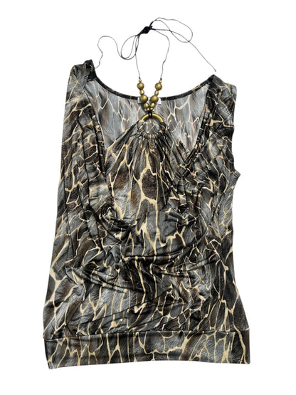 Y2K Dressbarn Top drapeado Animal Print - Talla M/L