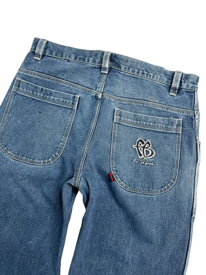 Y2K Fubu Baggy Denim Pant Azul- Talla 38
