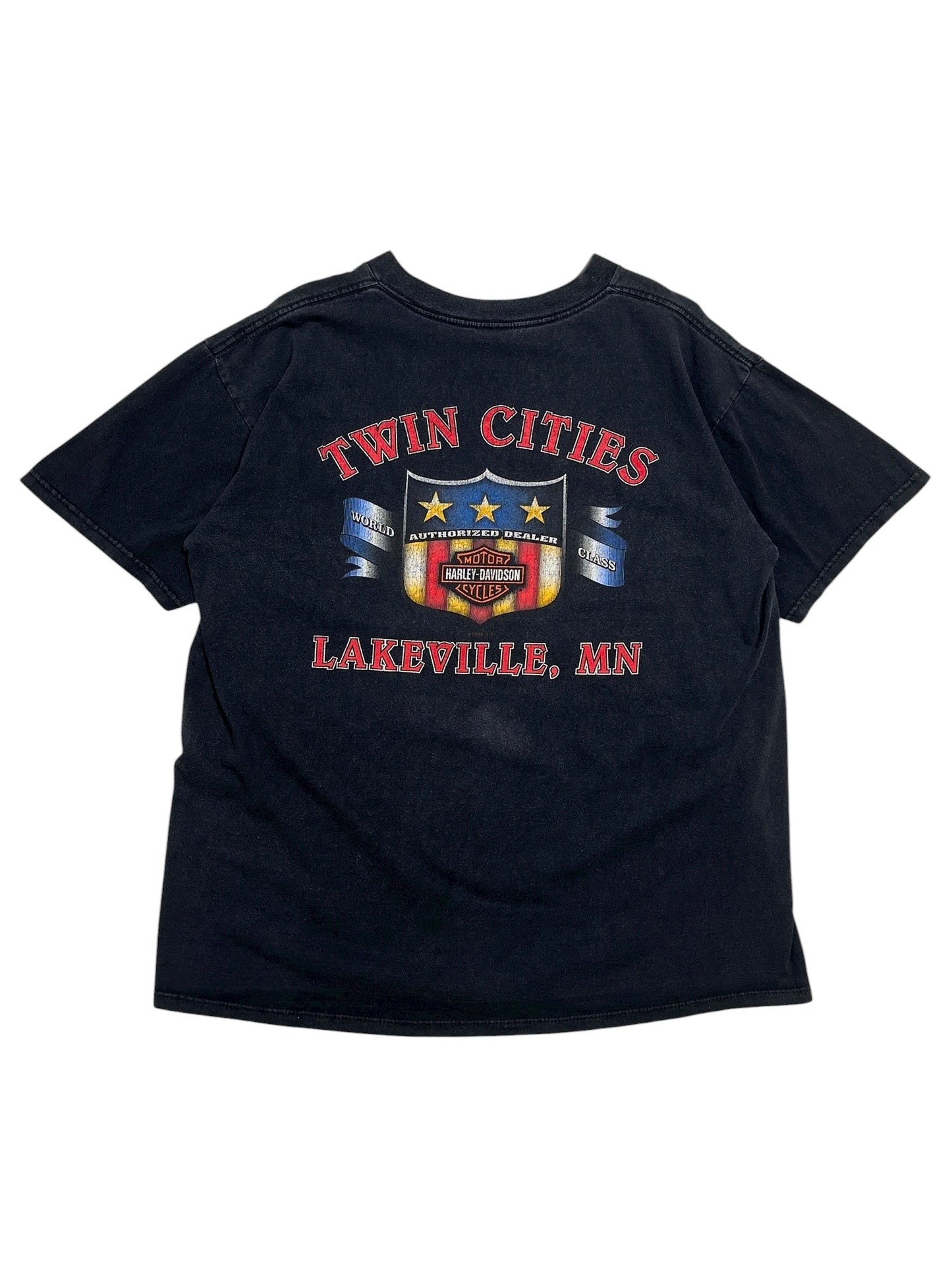 1999 Harley Davidson Twin Cities Lakeville T-Shirt - Talla XL Boxy fit