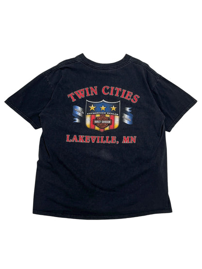 1999 Harley Davidson Twin Cities Lakeville T-Shirt - Talla XL Boxy fit
