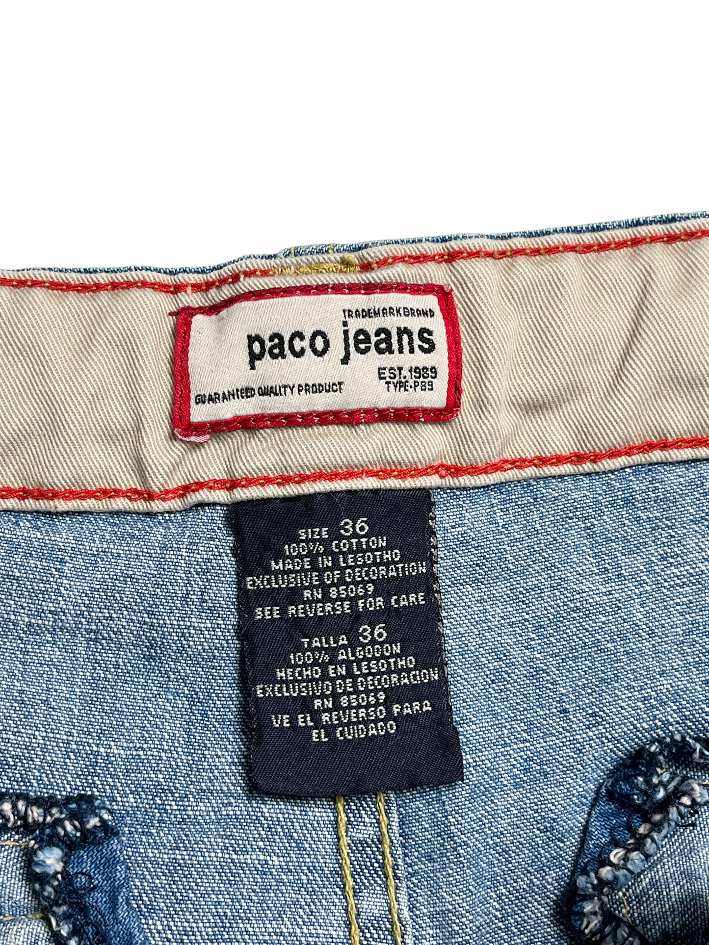 Paco Jeans Cargo Denim Short Azul - Talla 38