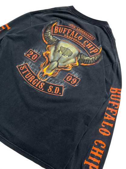 2009 Sturgis Buffalo Chip Manga Larga T-shirt - Talla XL