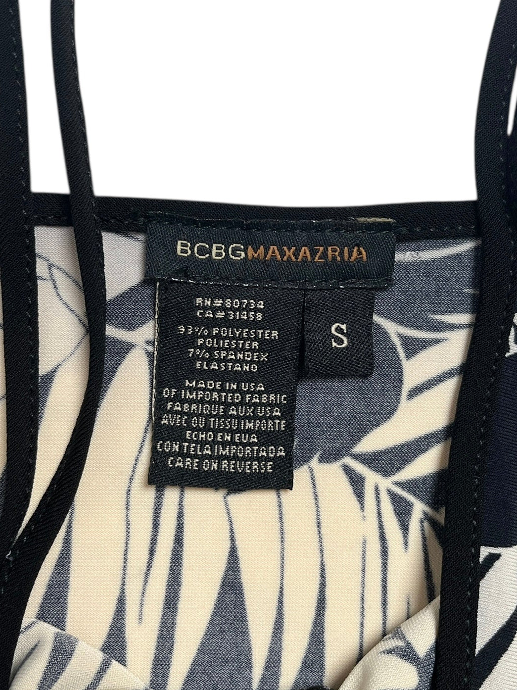 Y2K BCBG Maxazria Top Estampado Tropical - Talla S