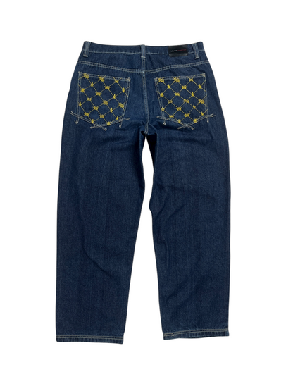 Y2K FUBU Denim Baggy Pant Azul oscuro- Talla 36