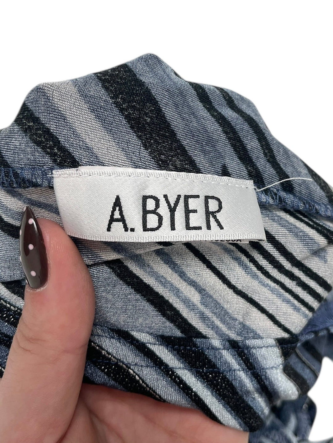 Y2K A.Byer Top Brillante Azul/Negro - Talla S