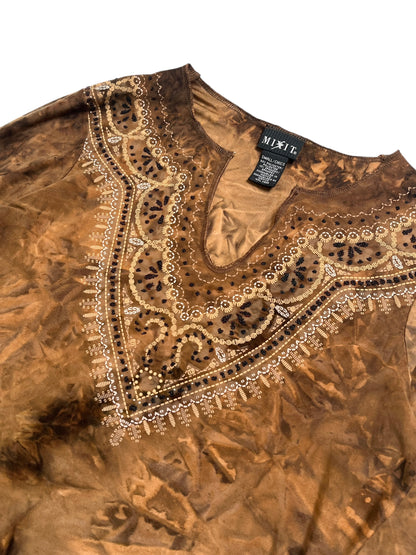 Y2K Mixit Top Tie-Dye marrón - Talla S