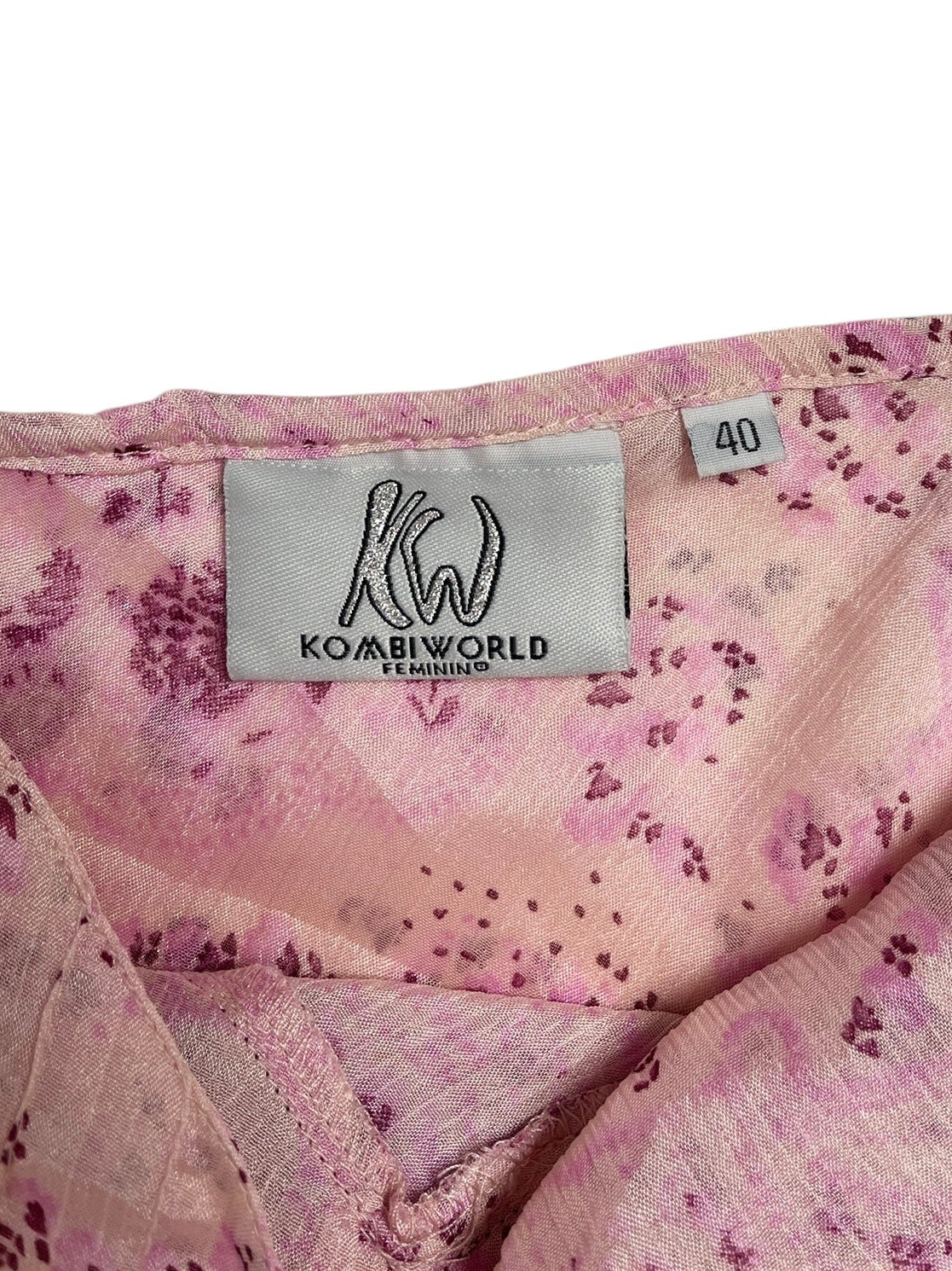 Y2K Kombiworld Top rosa con estampado floral - Talla M